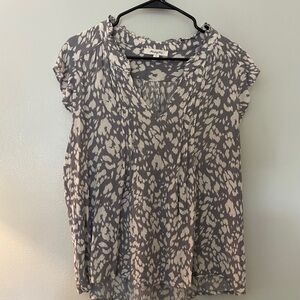 Max Studio Women's Patterned Blouse - Gray and Cream